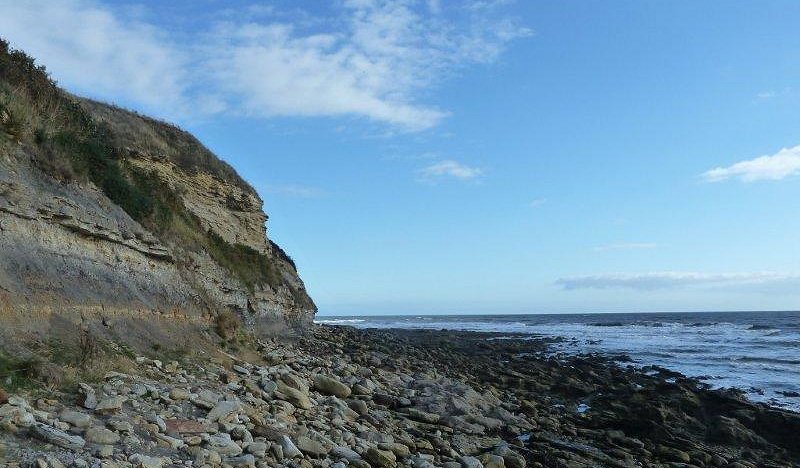 View along cliffs